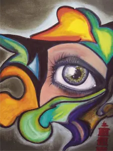 signification troisieme eme oeil 30x20cm severine gallois artiste peintre