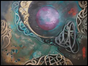 art contemporain circonvolutions 60x80cm severine gallois artiste peintre haute savoie