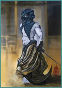 art et culture touareg 100x81cm severine gallois artiste peintre