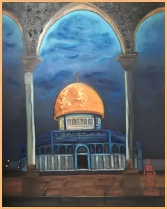 peinture acrylique severine gallois mille et une nuits 100x81cm